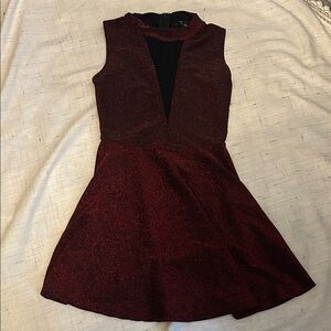 Streetwear Society Sparkling Burgundy Mini Dress